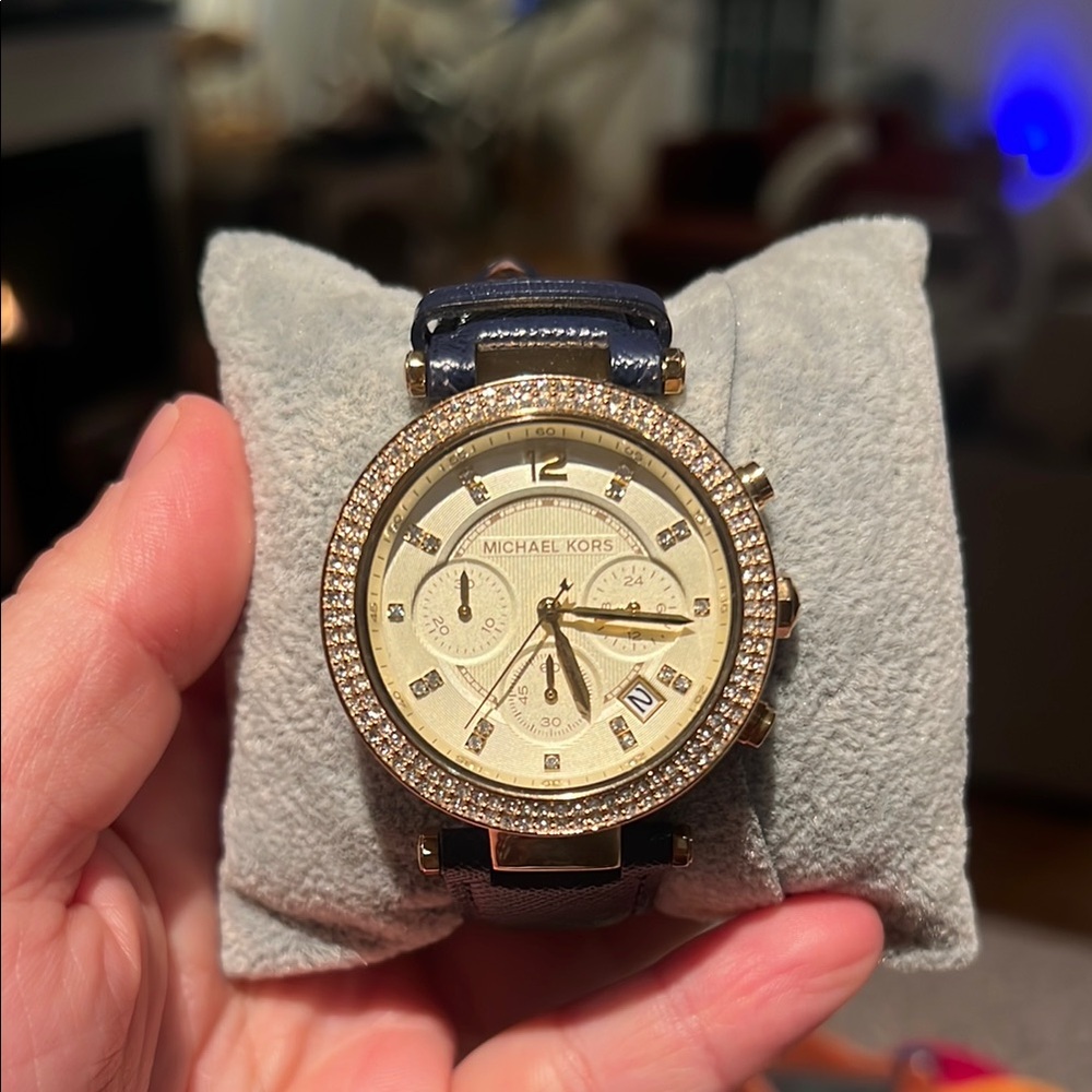 Michael Kors Gold and Navy Watch